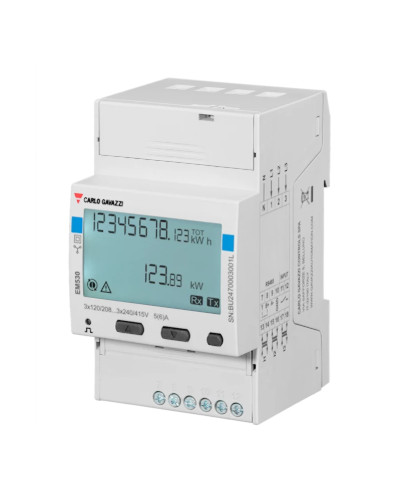 MONITORIZACIÓN CARLO GAVAZZI EM530DINAV53XS1X ANALIZADOR DE ENERGIA 2 Y 3 FASES