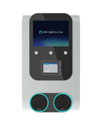 RAEDIAN CARGADOR GEMINI 22KWX2 DUAL SOCKET, WITH SHUTTER, 4G, LAN, MID, NAYAX PAYMENT