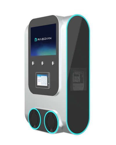RAEDIAN CARGADOR GEMINI 22KWX2 DUAL SOCKET, WITH SHUTTER, 4G, LAN, MID, NAYAX PAYMENT