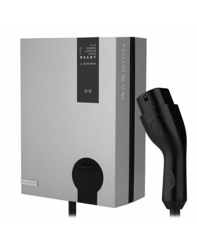 RAEDIAN CARREGADOR NEO 7KW PRATA, CABO DE LIGAÇÃO, WIFI, BLE, RFID, OLED, CT
