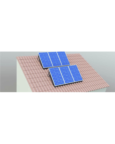 ESTRUCTURA FV SOBREELEVADA PREMONTADA 15º (2350MM) KIT 3 MÓDULOS FV