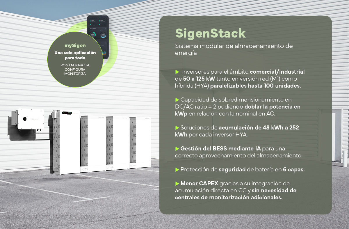Sigesntack, soluciones para sistemas de autoconsumo industrial