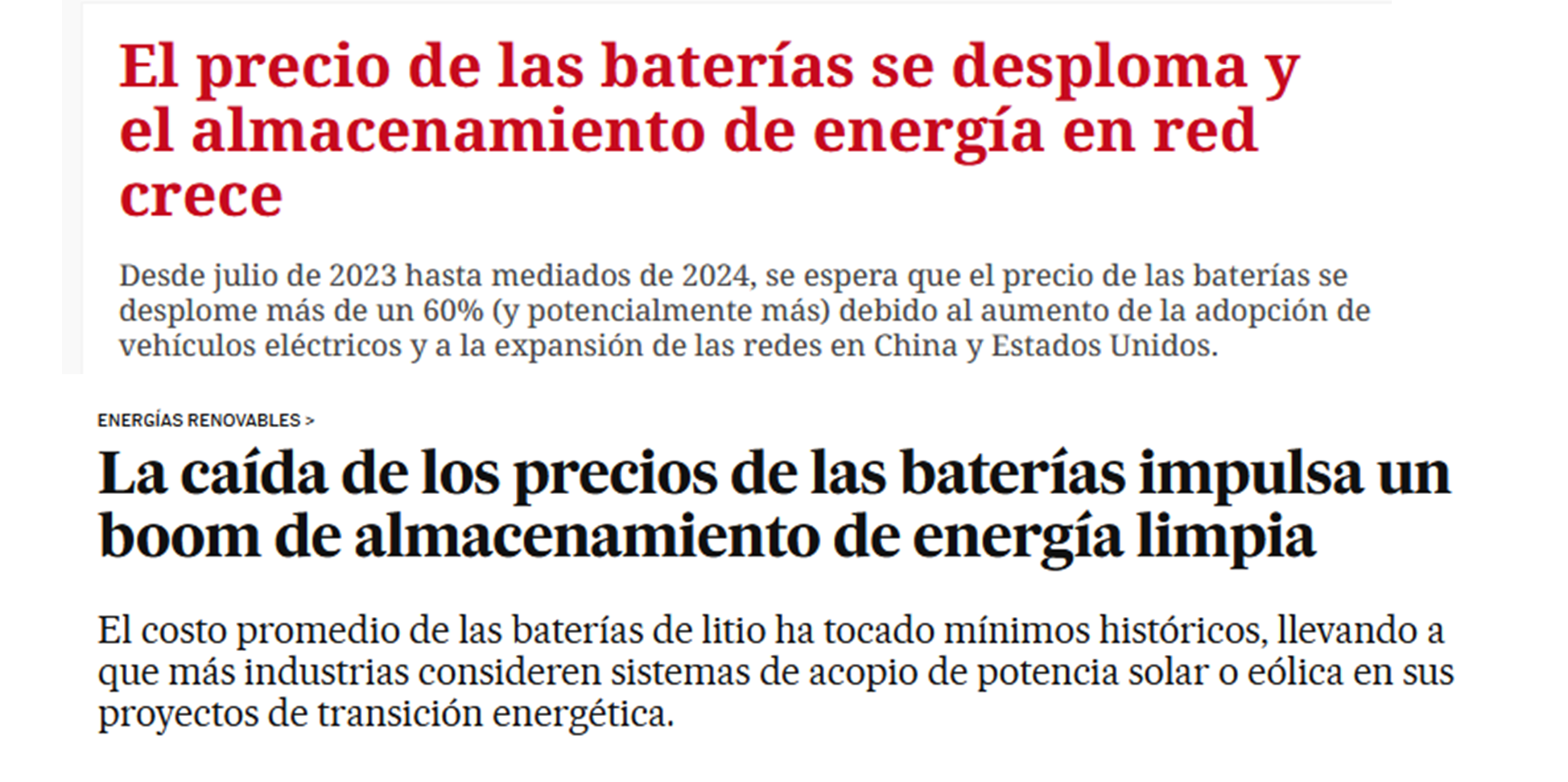 Algunos de los titulares que nos encontramos en los principales medios de comunicación.